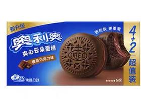 奥利奥夹心云朵蛋糕橙香巧克力味6枚装132g/盒(B11-04-03)