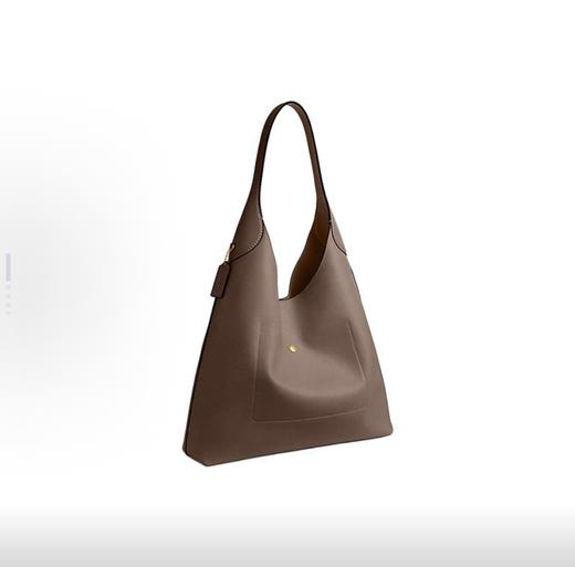 COACH蔻驰 Brooklyn 28 品牌徽标磁性开合 天然颗粒纹皮革 手提单肩包 中号 女款 深石灰色 商品图2