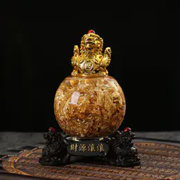 灵机2026年马年新款金箔貔貅金蟾开运球招财摆件