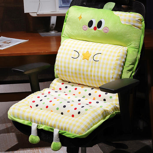 自然醒大眼苹果格子波点护腰横条坐垫QYL 商品图8