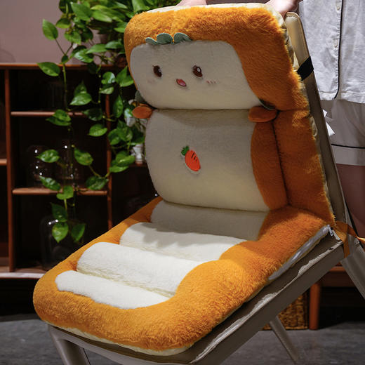 自然醒卡通兔毛护腰横条连体坐垫QYL 商品图13