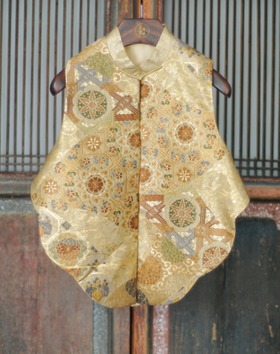 盛唐牡丹盛奢系列 | 彩金织锦缎西阵织马甲