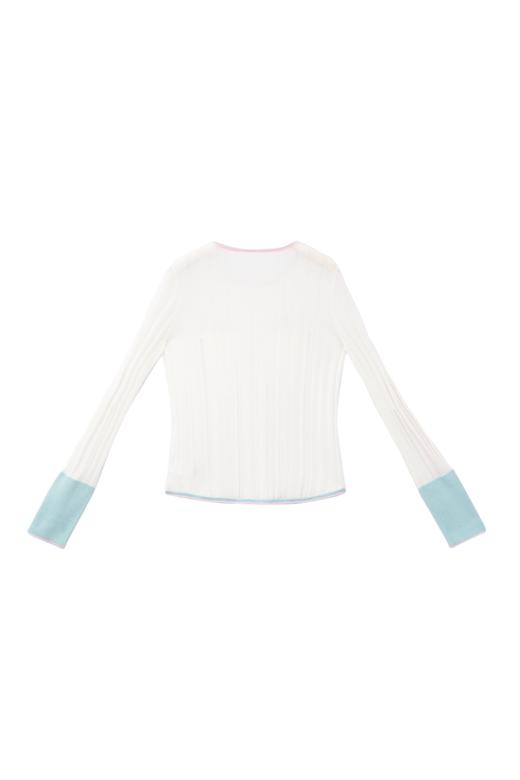 撞色超薄羊毛修身打底 商品图1