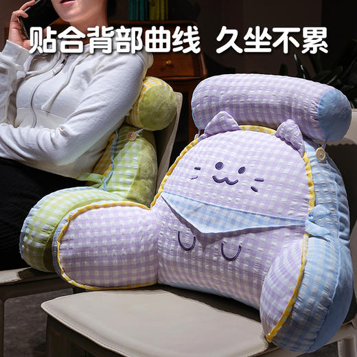 自然醒方巾喵格子拥抱式腰靠QYL 商品图2