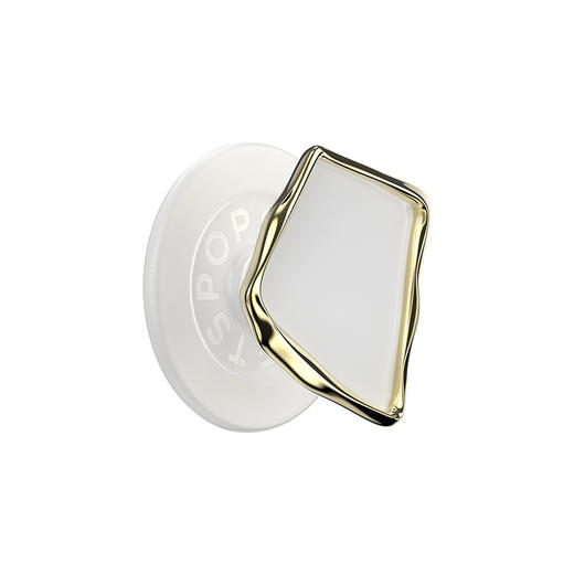 【晨间器物】静石·新生白·MagSafe圆啪嗒 MAGSAFE磁吸手机气囊支架 Round圆啪嗒系列 白色 异形珐琅 商品图0