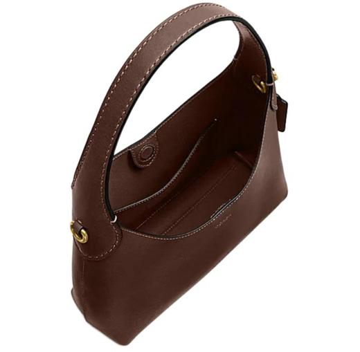 COACH蔻驰 Brooklyn 23 品牌徽标磁扣开合 牛皮革 斜挎单肩手提包 小号 女款 枫叶色 商品图2