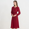 EITIE爱特爱气质收腰红色长袖礼服连衣裙秋季新款C2507834A连衣裙 商品缩略图3