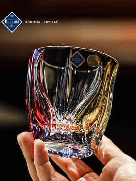 捷克波西米亚海洋彩绘酒杯320ml