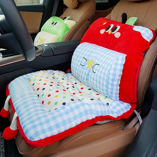 自然醒大眼苹果格子波点护腰横条坐垫QYL 商品图14