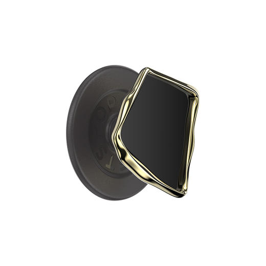 【晨间器物】静石·曜石黑·MagSafe圆啪嗒 MAGSAFE磁吸手机气囊支架 Round圆啪嗒系列 黑色 异形珐琅 商品图0