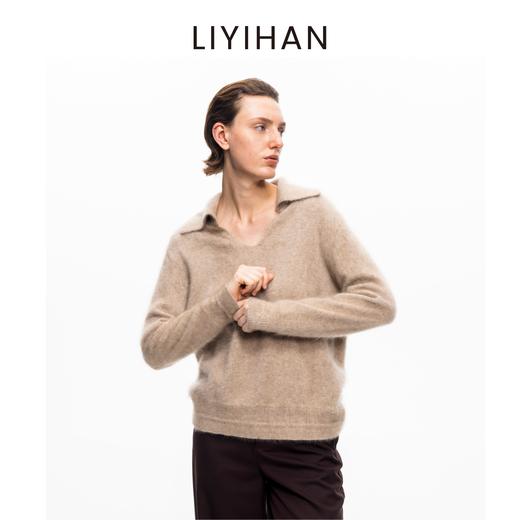 LIYIHAN云絮 2025秋冬季新款V领毛衫灰色女羊绒衫小众设计感毛衣 商品图2