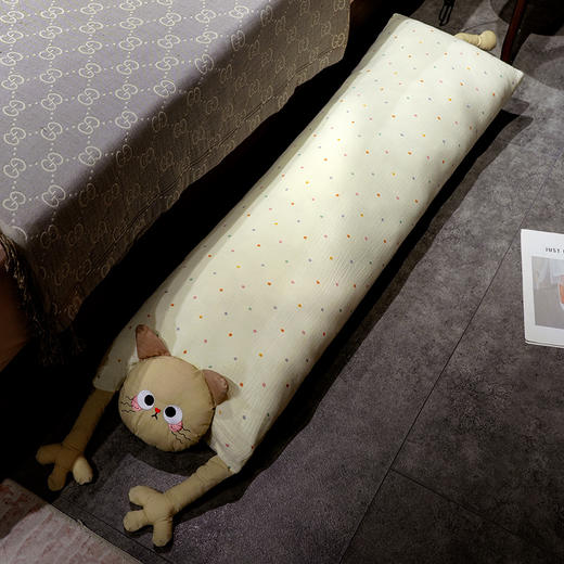 自然醒双层纱举手猫咪长条抱枕QYL 商品图10