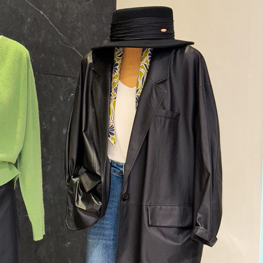 【部分现货】良木礼翻领绵羊皮衣（Q258355F） 商品图1