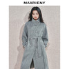 MAXRIENY肌理感立领澳毛双面呢灰色外套中长款24冬新款绵羊毛大衣(货号:MS85CT771) 商品缩略图2