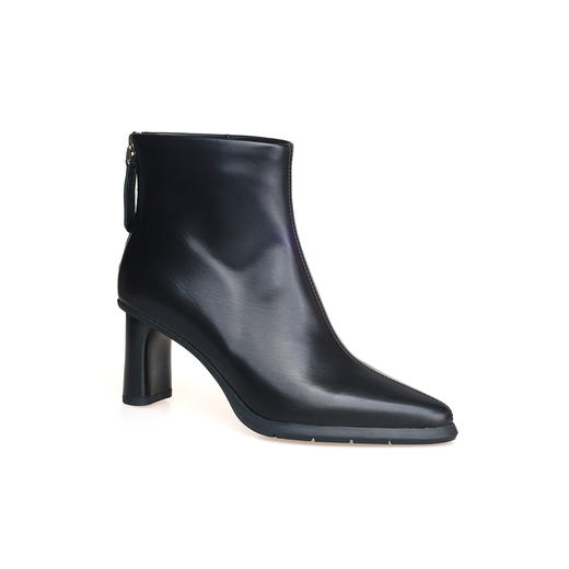 豪麟名鞋迪嘉女鞋胎牛皮革短靴DJHJA52WN007黑色 商品图0