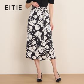 【优雅气质印花半身长裙】EITIE爱特爱复古高腰显瘦秋季新款C2506822
