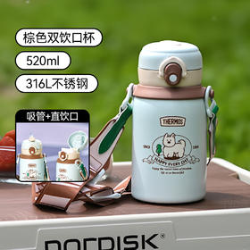 膳魔师复古系列高真空316不锈钢双饮口杯520ml