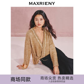 【宫廷巴洛克-商场同款】MAXRIENY盘扣装饰系带外套女24秋新款(货号:MC85JA589)