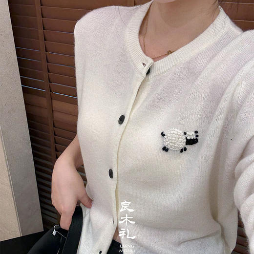 【预售7天】良木礼绵羊毛开衫（Q2592270F） 商品图5