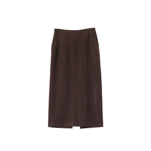 VIMAGE纬漫纪灯芯绒复古百搭直筒长款开叉半身裙女秋季新款V2406114 商品图5