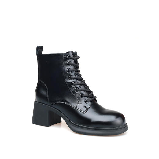 豪麟名鞋奥莱迪嘉女鞋牛皮革马丁靴DJYRA52WN050黑色  原价2460元 商品图0