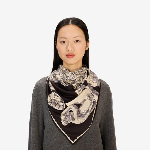 北京仓｜Inoui Editions-130 ARCHIVES-雕塑 黑色 方巾［法国设计师］ 商品图1