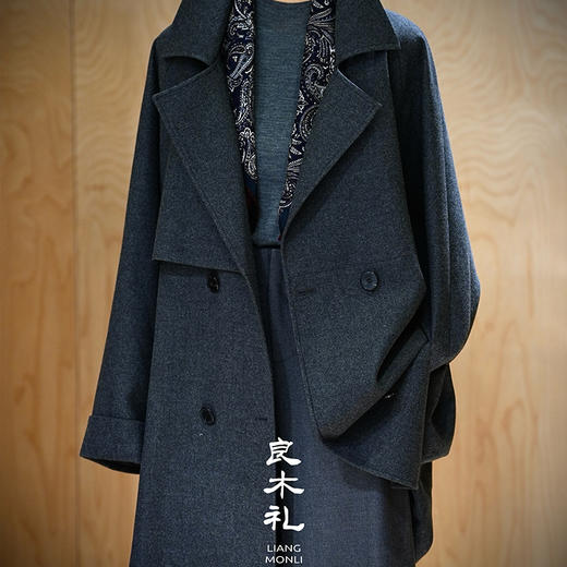 良木礼绵羊毛风衣（腰带）（Q2582132） 商品图1