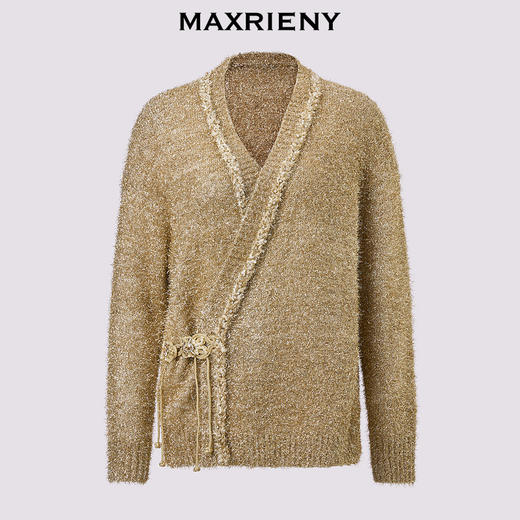 【宫廷巴洛克-商场同款】MAXRIENY盘扣装饰系带外套女24秋新款(货号:MC85JA589) 商品图4