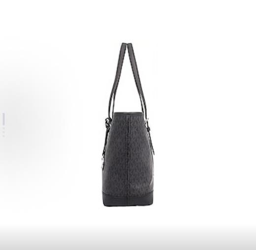 MICHAEL KORS 迈克高仕 MK Jet Set Travel 纯色经典老花简约 涂层帆布 托特包Tote购物袋手提单肩包 女款 黑色 商品图2