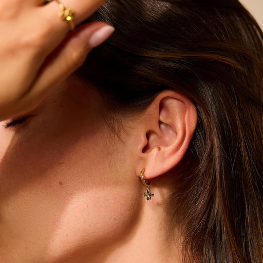 北京仓｜Agapee-Fausta-绿色 四叶草 吊坠 耳环［法国设计师］ 商品图2