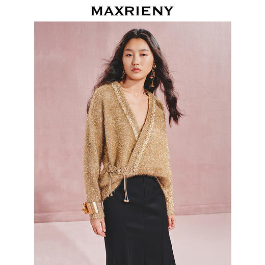 【宫廷巴洛克-商场同款】MAXRIENY盘扣装饰系带外套女24秋新款(货号:MC85JA589) 商品图2
