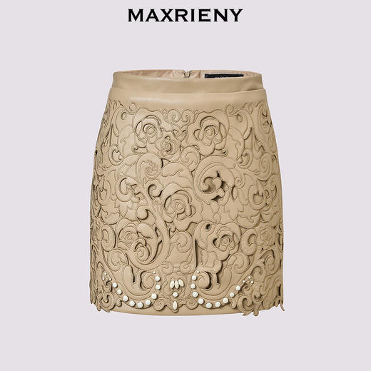【宫廷巴洛克-商场同款】MAXRIENY华丽宫廷钉珠半裙24冬新款短裙(货号:MC85SK552) 商品图4