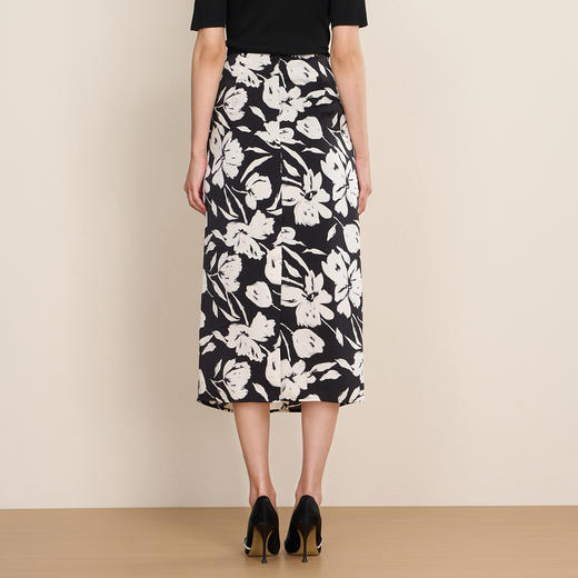 【优雅气质印花半身长裙】EITIE爱特爱复古高腰显瘦秋季新款C2506822 商品图4