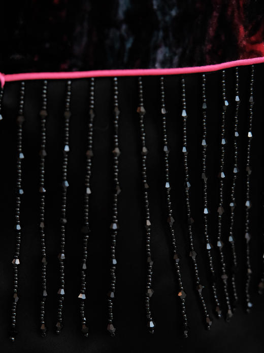 盛唐婧 | 新中式真丝丝绒拼接水滴钻马甲 商品图3