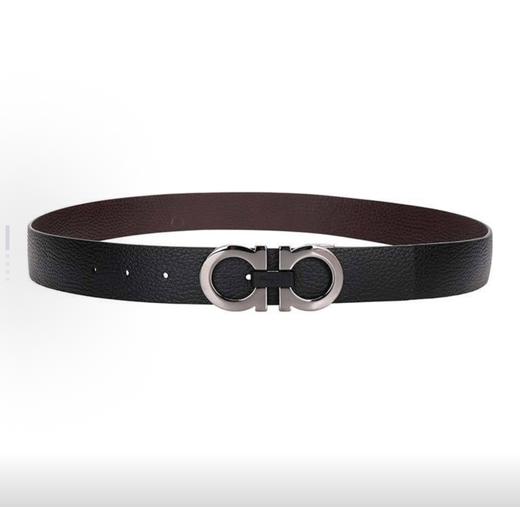 FERRAGAMO菲拉格慕 双面平滑扣 精致美观 牛皮革 皮带 男款 黑色 胡桃色 宽3.5cm 商品图1