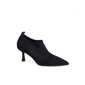 豪麟名鞋奥莱迪嘉女鞋织物+胎牛皮革深口鞋DJHJA52WS050黑色  原价1960元