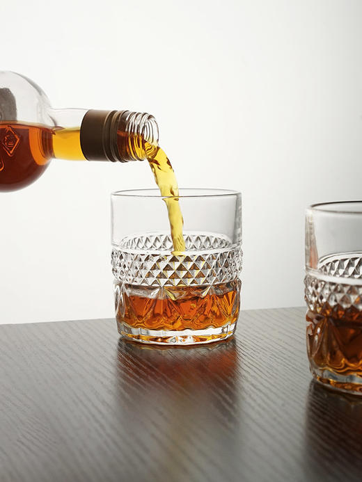 捷克进口BOHEMIA水晶玻璃威士忌杯洋酒杯中古风烈酒杯家用送礼达芙妮平底杯140ml 商品图2