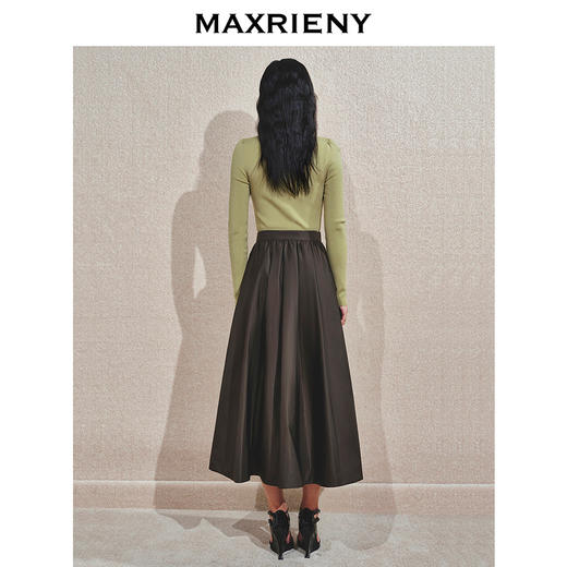 【商场同款】MAXRIENY褶皱套头针织毛衫24冬新款女装修身显瘦上衣(货号:MC85SW543) 商品图3