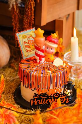 星星人蛋糕（下单随机送万圣节香薰蜡烛一个）