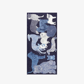 北京仓｜Inoui Editions-100 TOUTOU-动物 蓝色 围巾［法国设计师］