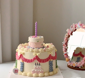 复古手绘19蛋糕