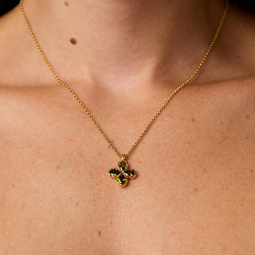 北京仓｜Agapee-Fausta-绿色 四叶草 吊坠 项链［法国设计师］ 商品图0
