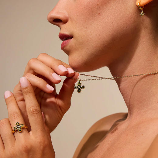 北京仓｜Agapee-Fausta-绿色 四叶草 吊坠 项链［法国设计师］ 商品图3