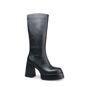 豪麟名鞋迪嘉女鞋牛皮革长靴DJHJA52WN009黑色