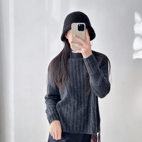 慵懒风羊绒针织衫休闲宽松长袖套头亮片设计感显瘦百搭上衣时尚