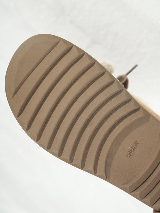 西村名物2025年冬季新款舒适厚底防滑毛绒内里保暖娃娃配饰个性勃肯鞋毛毛鞋X25DM49931 商品图10