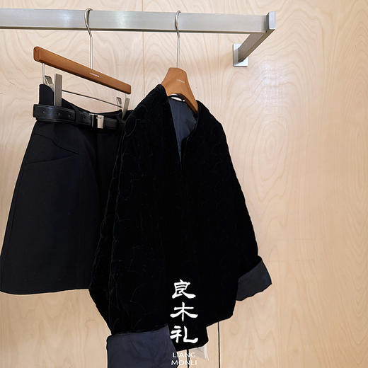 良木礼鱼鳞纹羊毛外套（D25102282） 商品图0