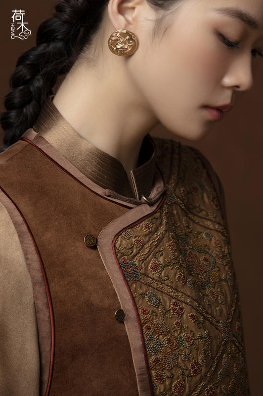 荷木HEMU丨绣裳高定·马甲 商品图4