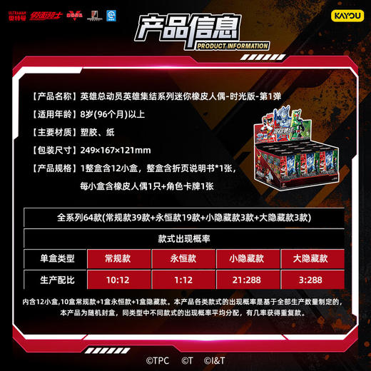 卡游 英雄总动员英雄集结系列迷你橡皮人偶-时光版-第1弹KAYCYHS-XP-SG01 商品图4