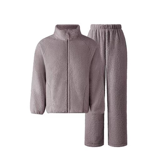 【有棵树·暖到了】珊瑚绒睡衣女加绒加厚可外穿秋冬家居服防静电情侣睡衣女 商品图7